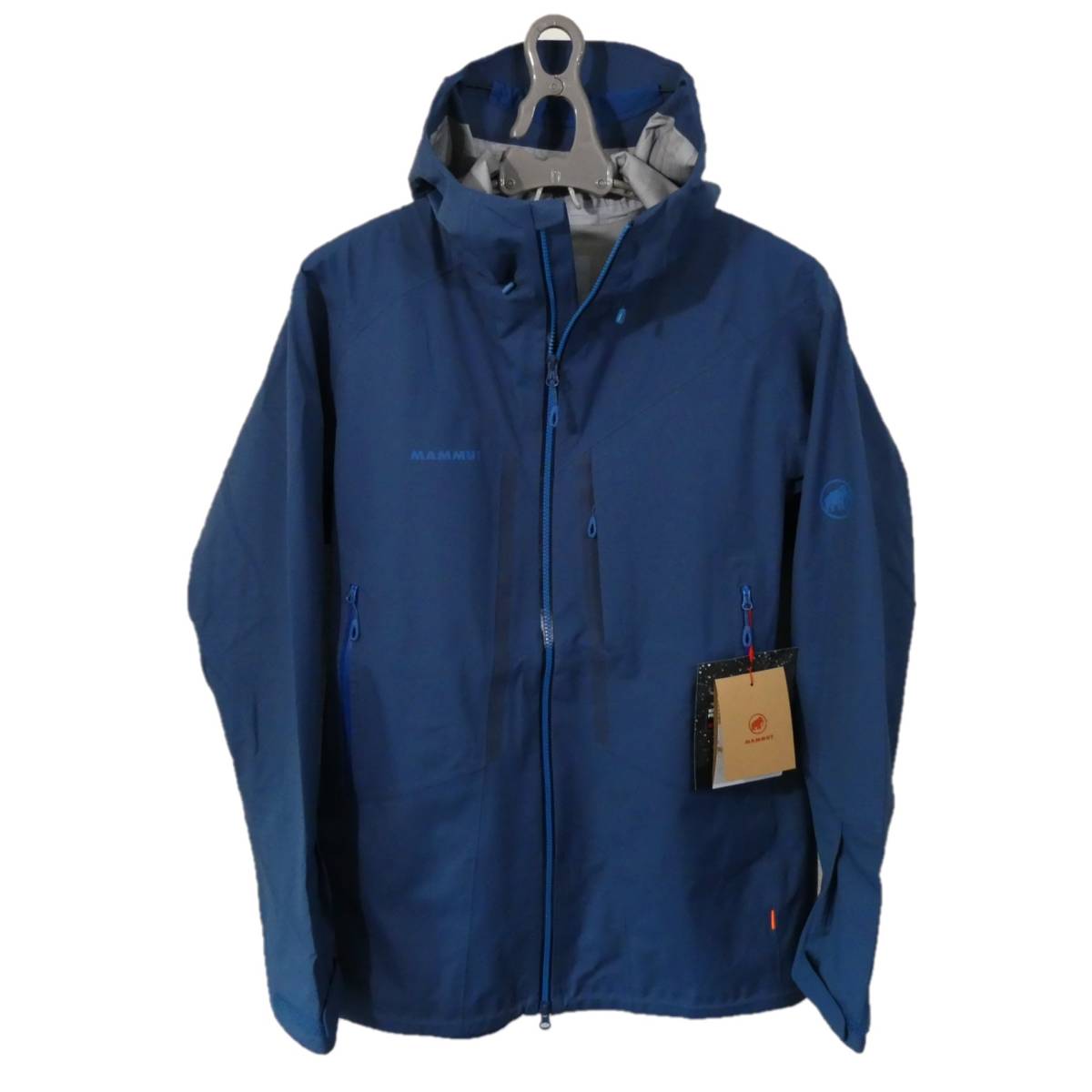 新品 マムート 山岳 ハードシェルジャケット 防水ジャケット XL 2XL XXL 登山 マサオジャケット mammut Masao HS Hooded Jacket 青