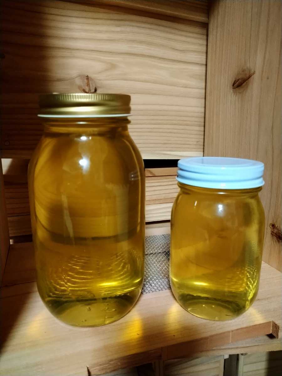 令和4年5月末アカシア蜂蜜 非加熱、無添加、生蜂蜜1.2キロ2本での出品