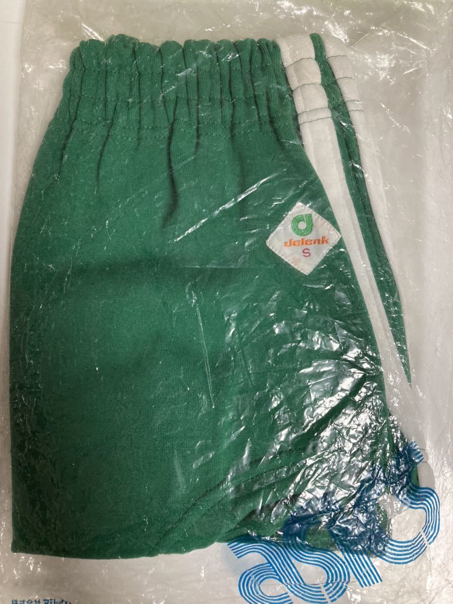 買い誠実 ナイロン100% 旧タグ U-715 ブルマ ジェレンク アシックス Sサイズ コスプレ 体操服 日本製 緑色 パンツ