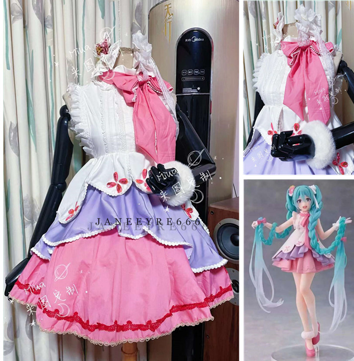 初音ミク 長髪のプリンセス Miku コスプレ衣装風(ウィッグ 靴別売り)_画像1