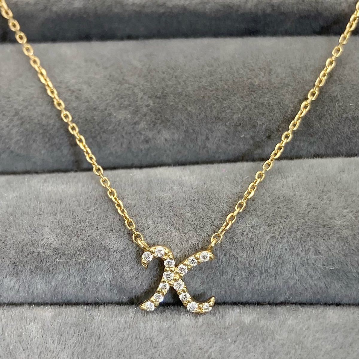 スタージュエリー】k18 天然 ダイヤモンド 0.04ct K ネックレス