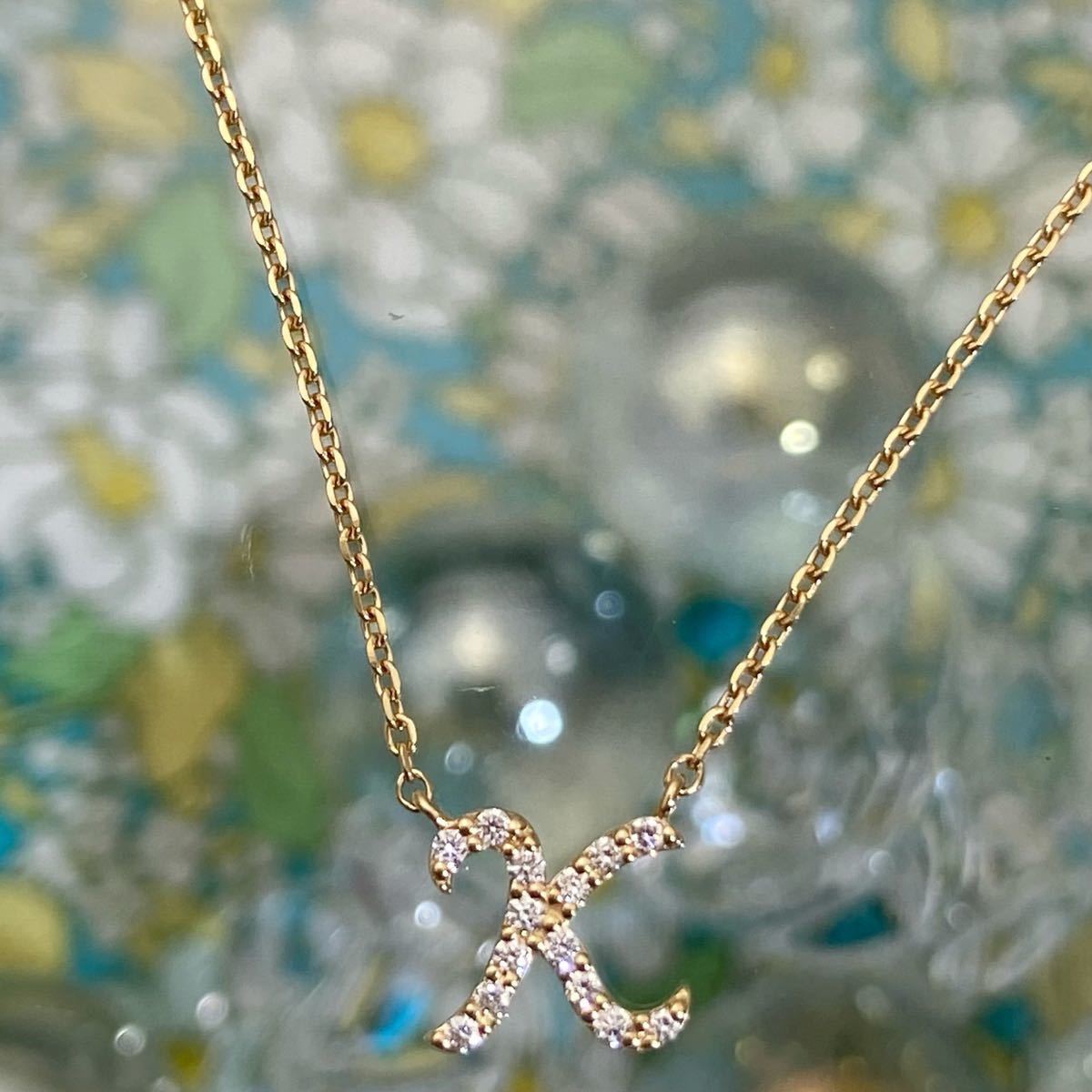スタージュエリー】k18 天然 ダイヤモンド 0.04ct K ネックレス