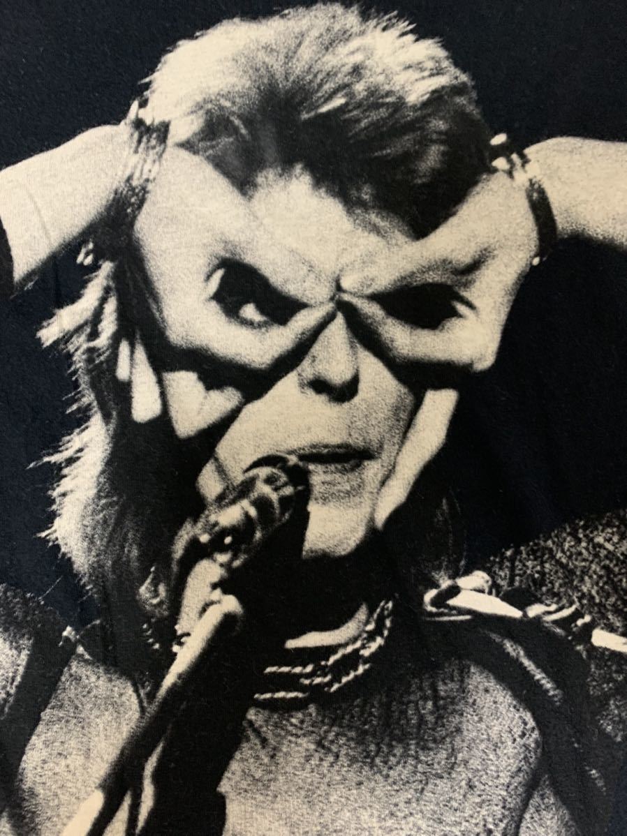 デヴィッド・ボウイ ZARA 半袖Tシャツ ブラック 古着 黒 DavidBowie イギリス UK ロック ポップス 音楽 バンド ザラ ジギー・スターダスト_画像2