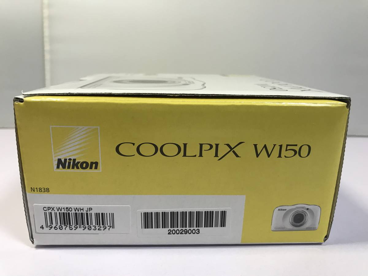 未開封品/即決＆送料無料『Nikon デジタルカメラ COOLPIX W150 防水 W150WH クールピクス ホワイト』ニコン/未使用品/20th記念手ぬぐい付き 
