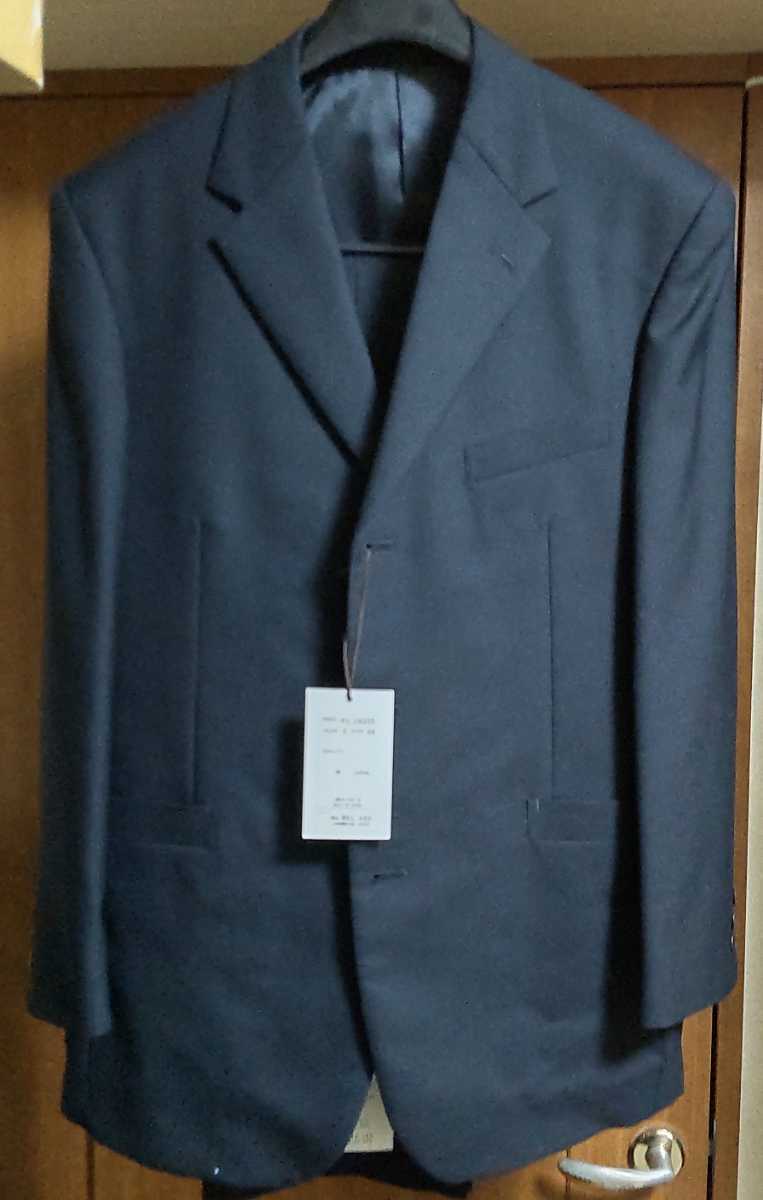 ★送料無料★RICK'S 3つボタン高級スーツとパンツ L~LL ほぼ黒に近い濃紺 定価は75,000円