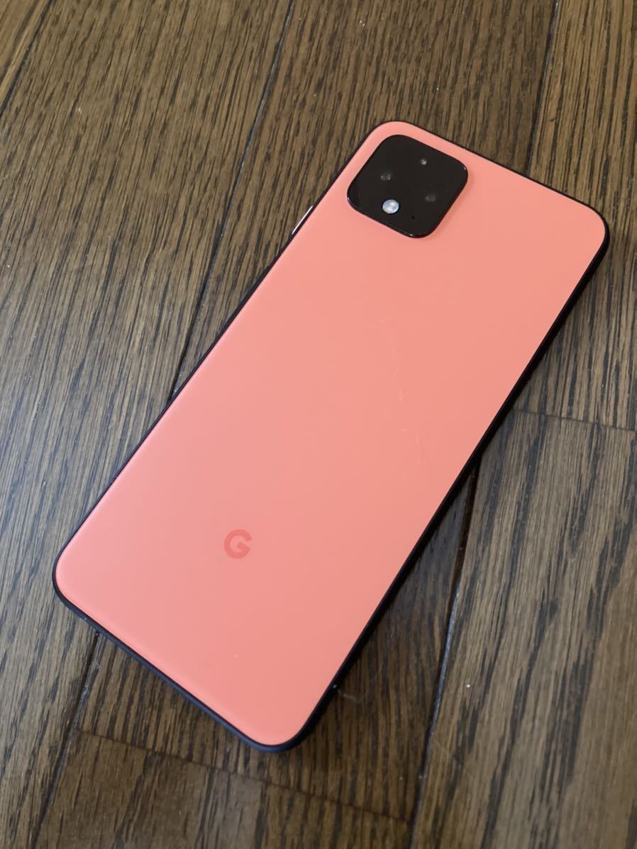 SIMフリー Google pixel 4 オーソーオレンジ 64GB 美品 純正ケース