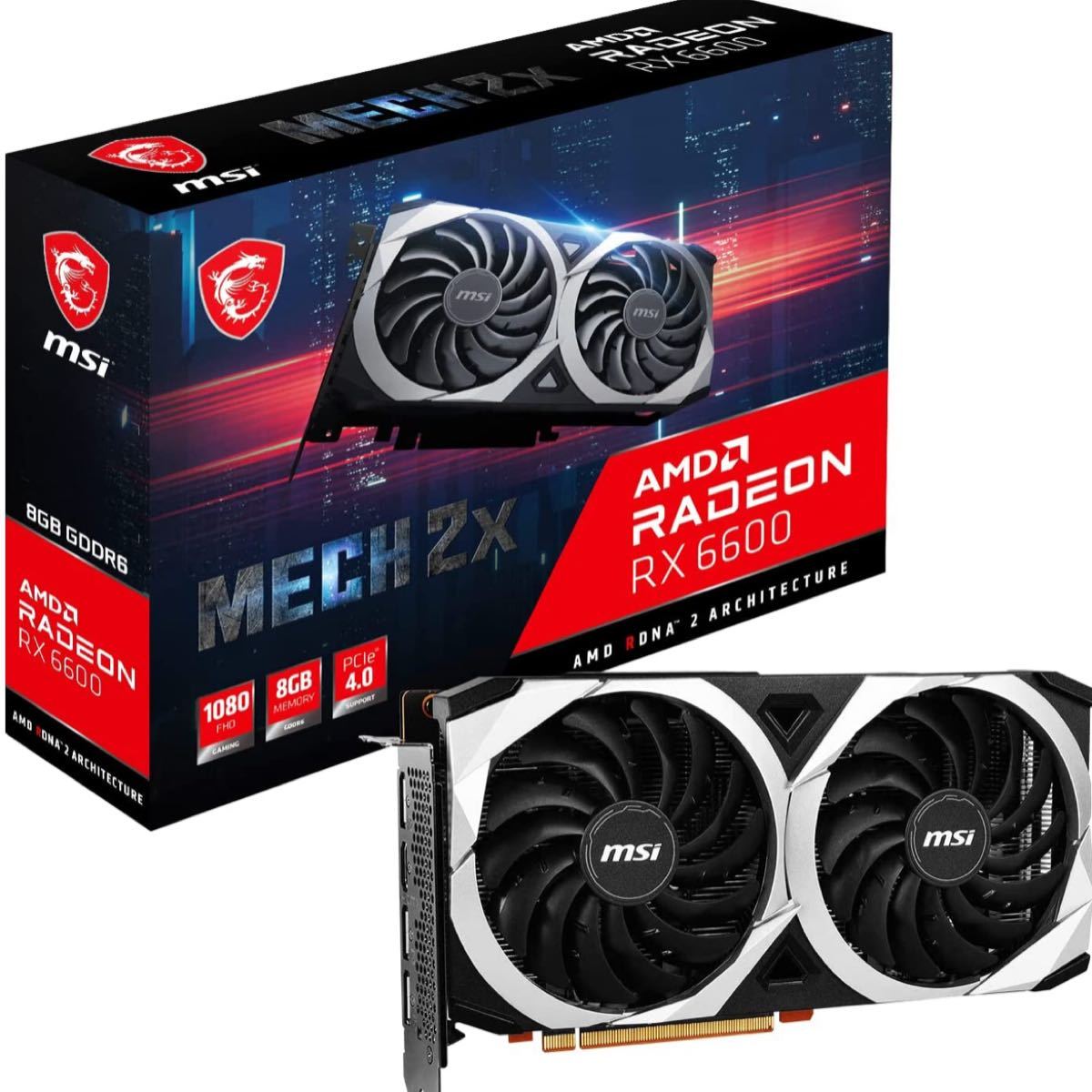 新品未使用　MSI Radeon RX 6600 MECH 2X 8G グラフィックスボード VD7871