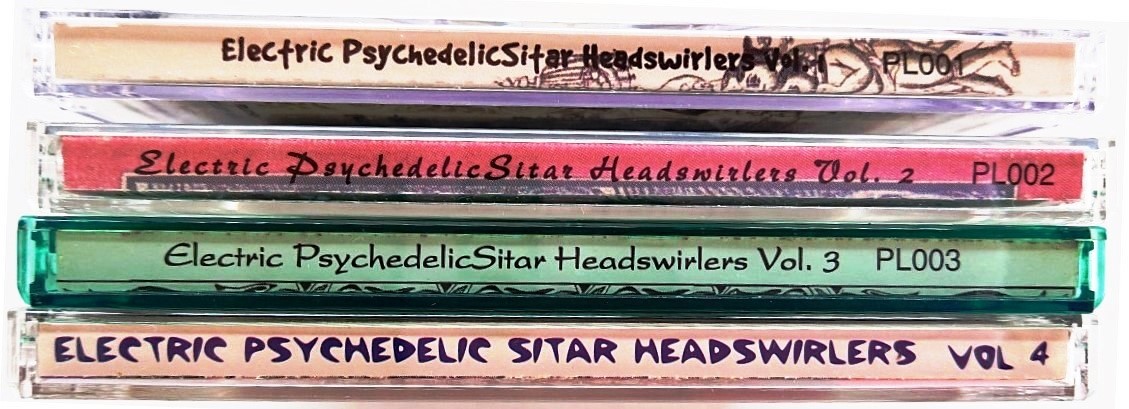 【送料無料】貴重盤 CD4枚[ ELECTRIC PSYCHEDELIC SITAR HEADSWIRLERS Vol.1, Vol.2, Vol.3, Vol.4] シタールorエレキ・シタール演奏楽曲集