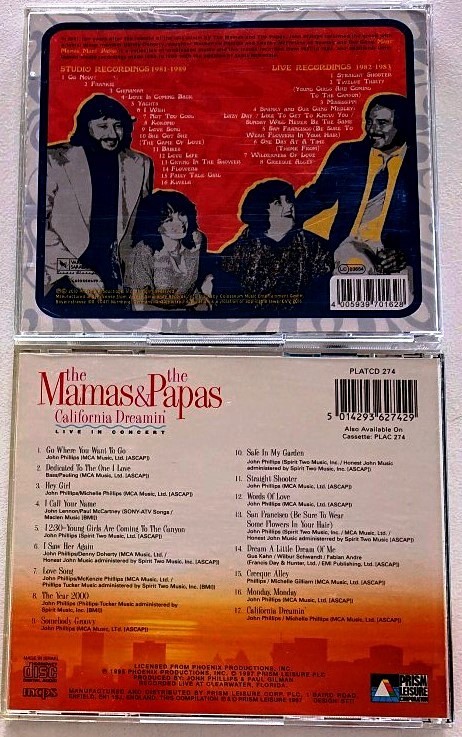 【送料無料】ジョン・フィリップス3CD[JOHN PHILLIPS/Many Mamas,Many Papas]+[LIVE IN CONCERT’95]ママス＆パパス,スコット.マッケンジー