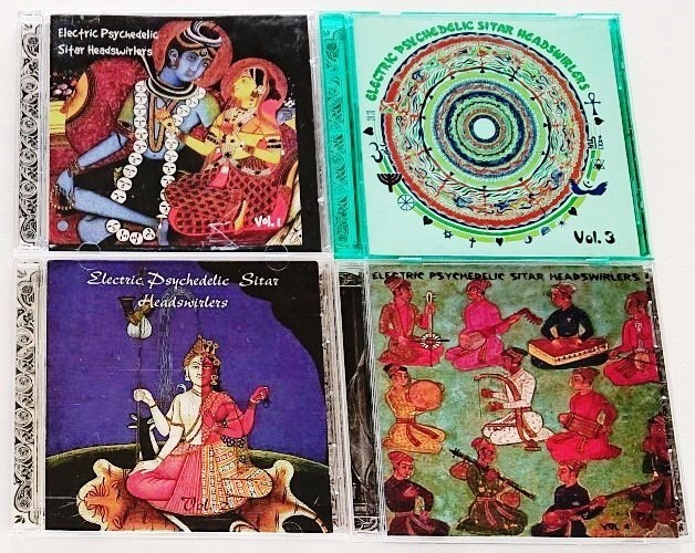 【送料無料】貴重盤 CD4枚[ ELECTRIC PSYCHEDELIC SITAR HEADSWIRLERS Vol.1, Vol.2, Vol.3, Vol.4] シタールorエレキ・シタール演奏楽曲集