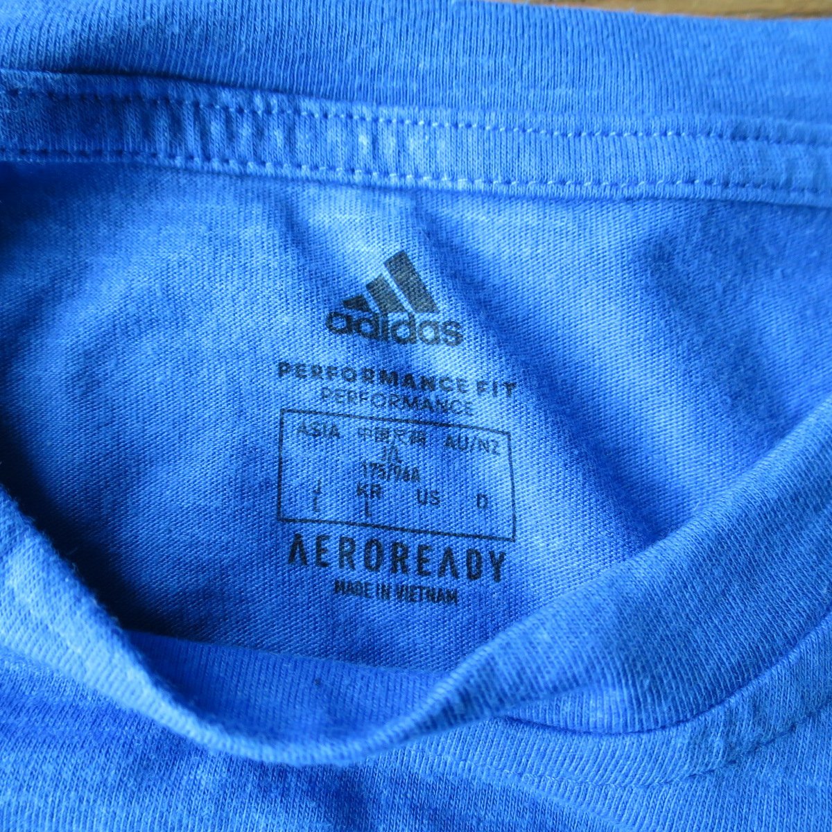 Adidas Standard　AEROREADY　Tシャツ　L　Performance Fit　ブルー・青_画像2