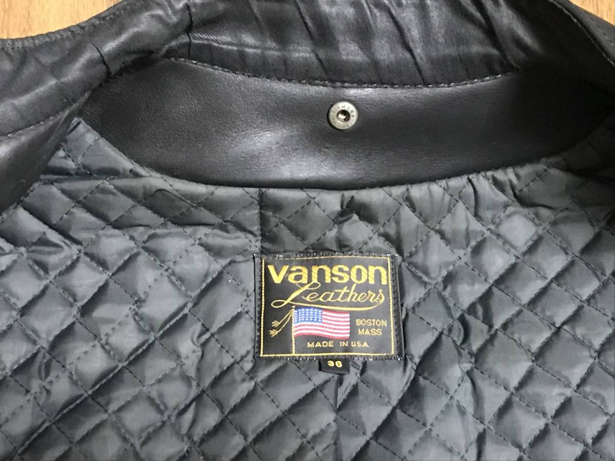 VANSON B BONE バンソン B ボーン ジャケット ライダース 36 綺麗です