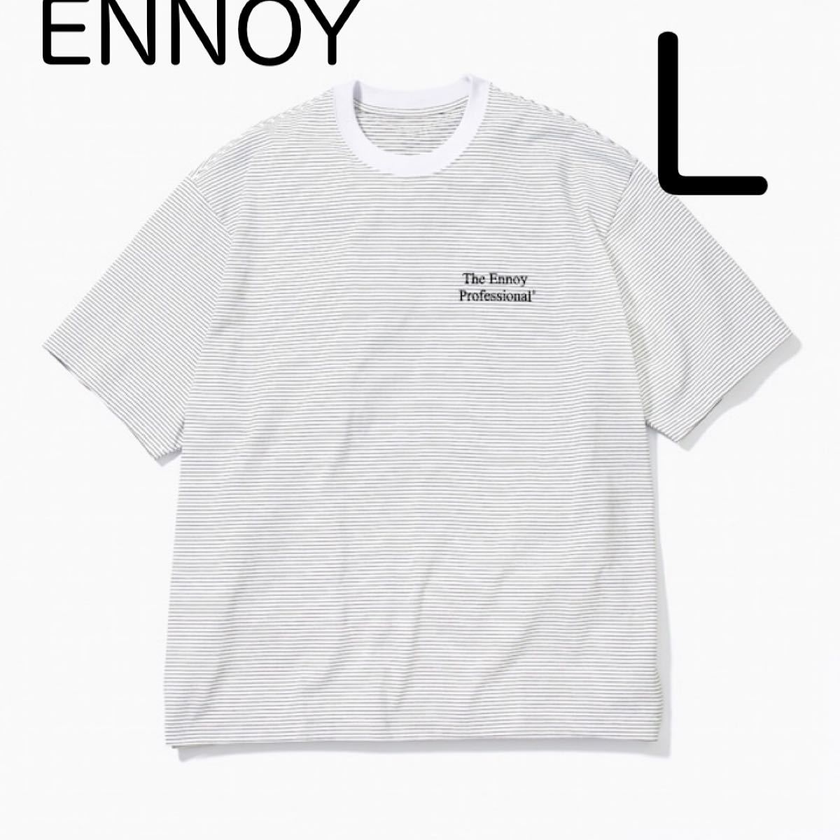 ENNOY S/S Boder T-Shirt (BLACK × WHITE)-