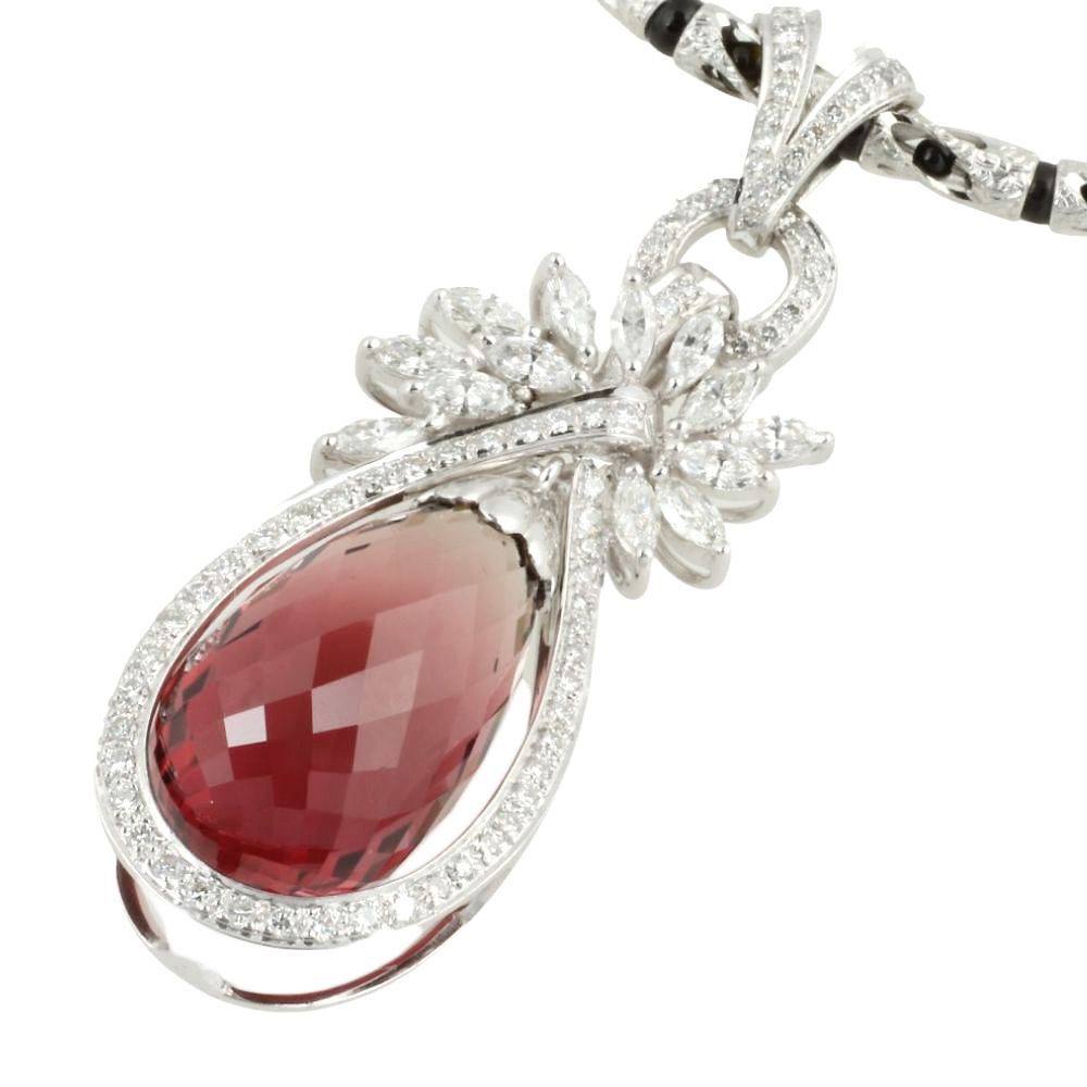 大人気の商品 ダイヤモンド オニキス ペンダントトップ D0.36ct K18WG