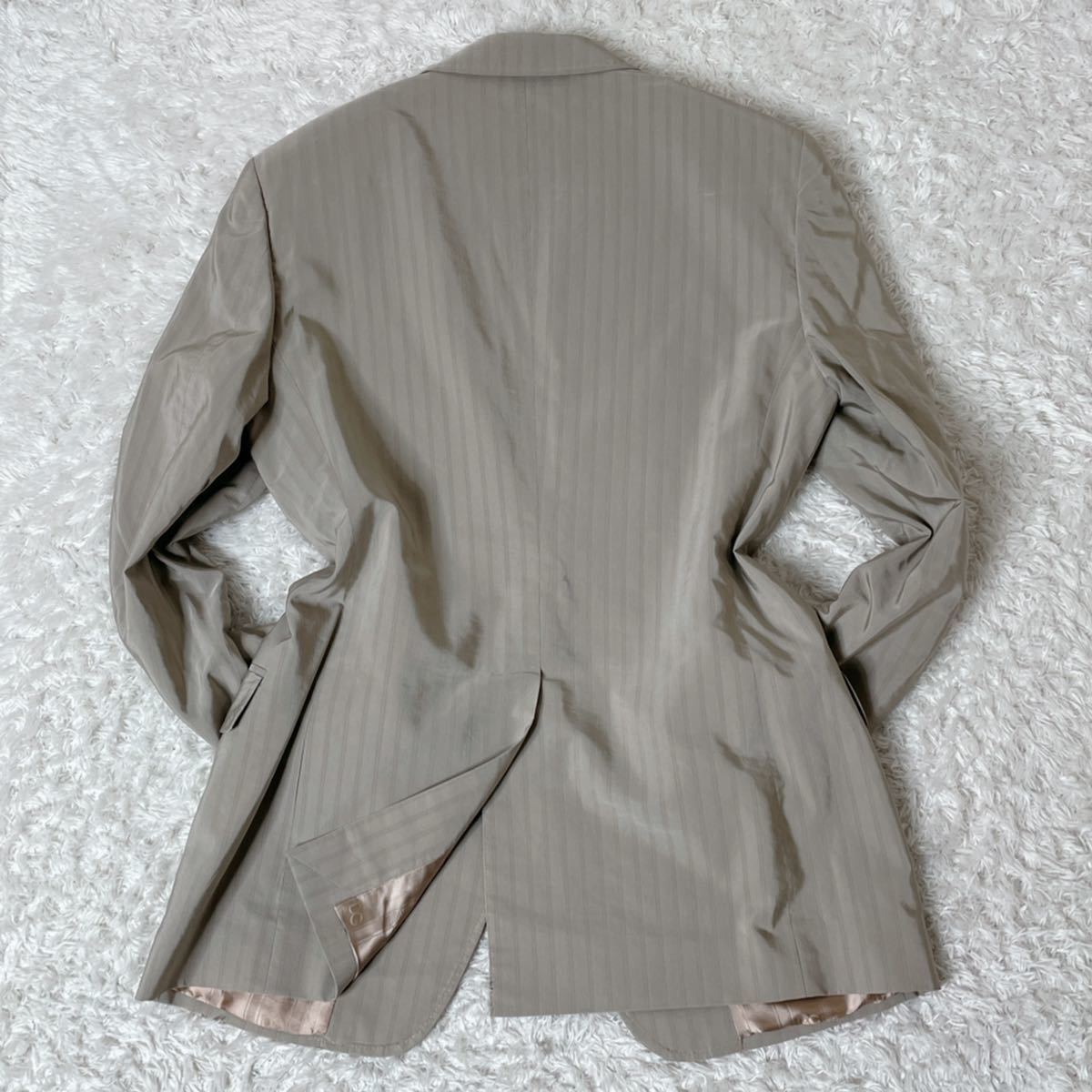 美品】 ドルチェ&ガッバーナ セットアップスーツ ベージュ ストライプ