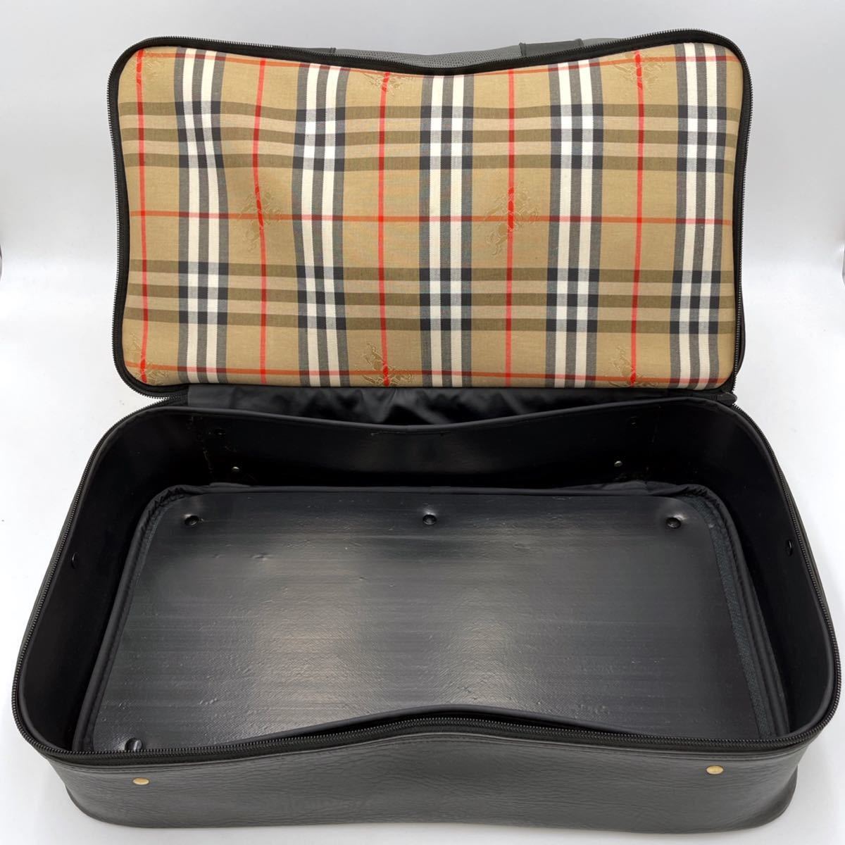 【訳あり格安】 BURBERRY バーバリー ゴルフバッグ ノバチェック シャドーホース レザー ボストンバッグ レザー キャンバス ヴィンテージ