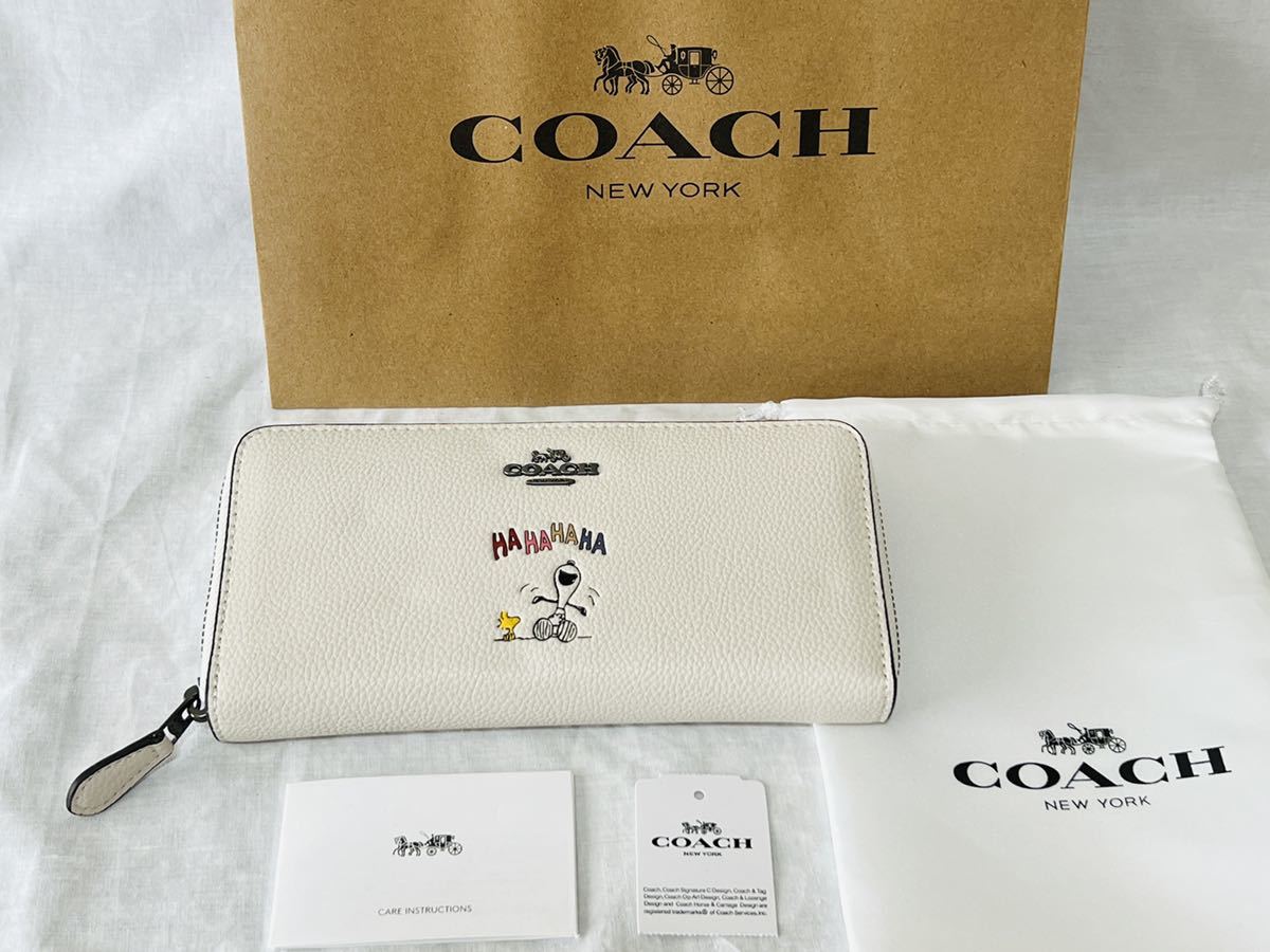 新作 コーチ COACH×スヌーピー コラボ ロング ジップ アラウンド