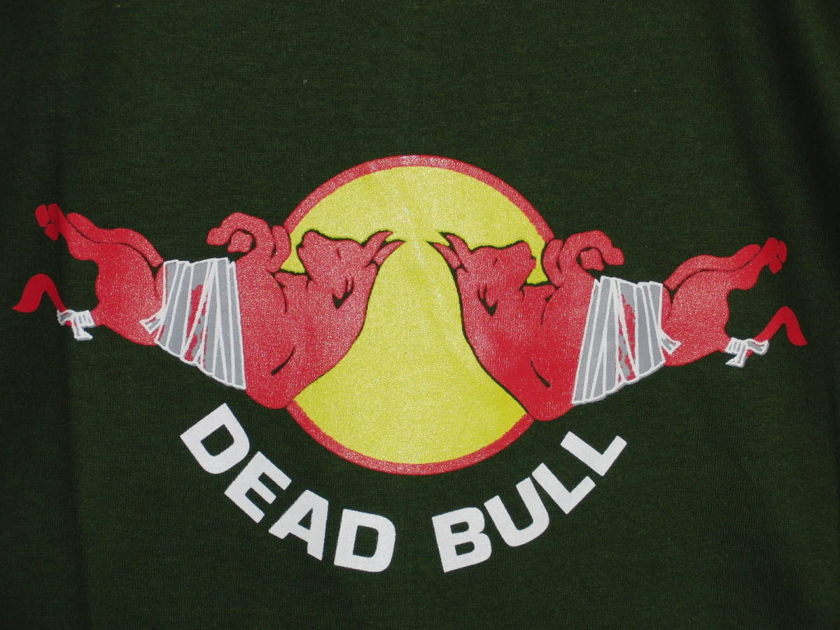 ★送料無料★未使用★パロディー おもしろ Tシャツ★DEAD BULL★デッド ブル★半袖Tシャツ★グリーン 緑★L★SVB★ _画像2