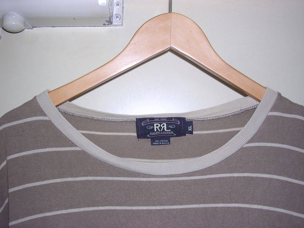 90s ダブルアールエル RRL ボーダー Tシャツ XL ベージュ vintage old