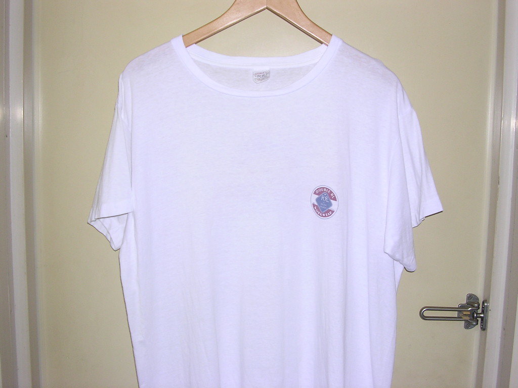 90s USA製 ダブルアールエル RRL WORK WEAR Tシャツ XL 白 vintage old 初期 三ツ星 ラルフローレン_画像3