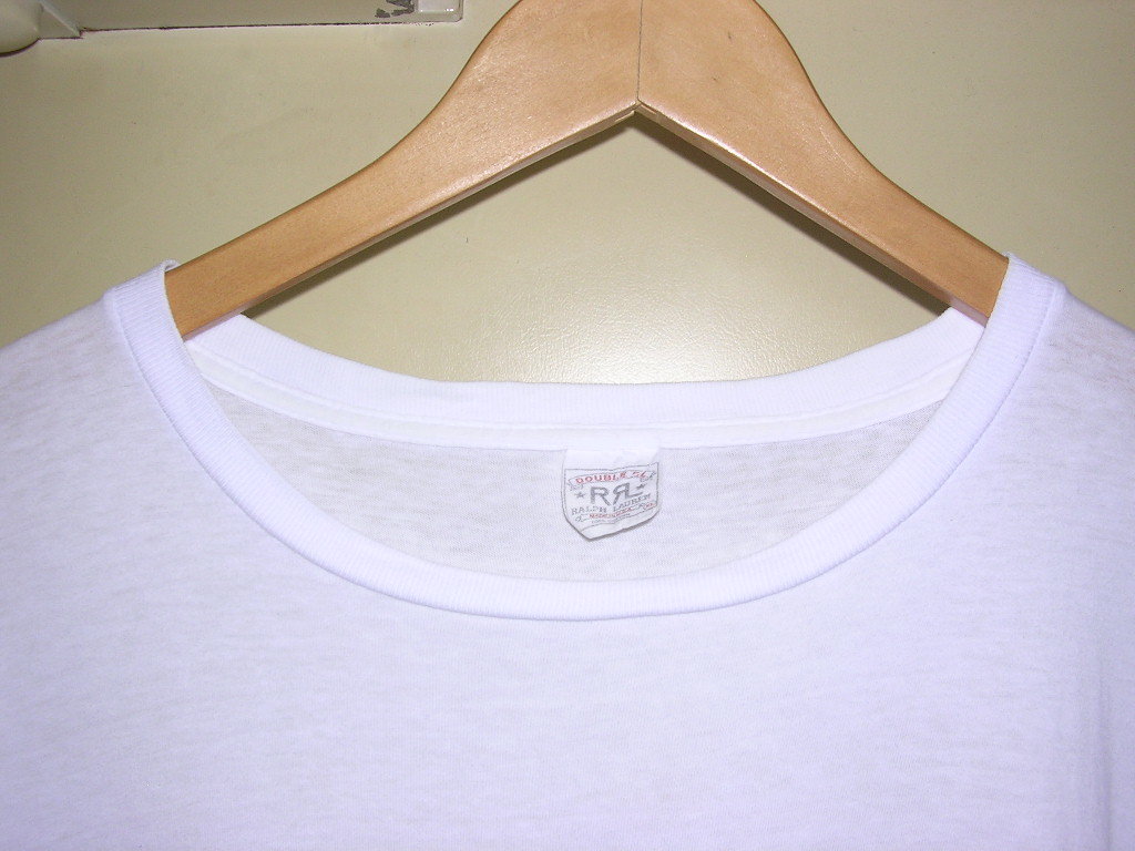 90s USA製 ダブルアールエル RRL WORK WEAR Tシャツ XL 白 vintage old 初期 三ツ星 ラルフローレン_画像4