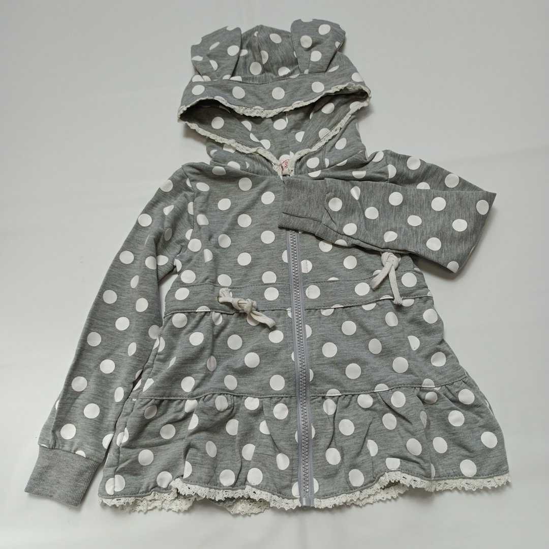 [ unused ][ stock disposal ] child clothes Kids girl 100 long sleeve Parker outer .... rabbit polka dot casual print simple ② z2477