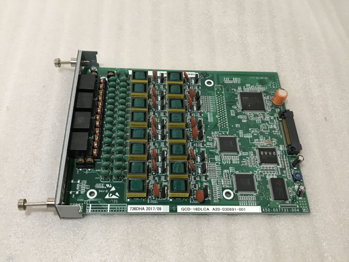 《中古》NEC UNIVERGE SV9300 16内線増設ユニット GCD-16DLCA 2017年製_画像1