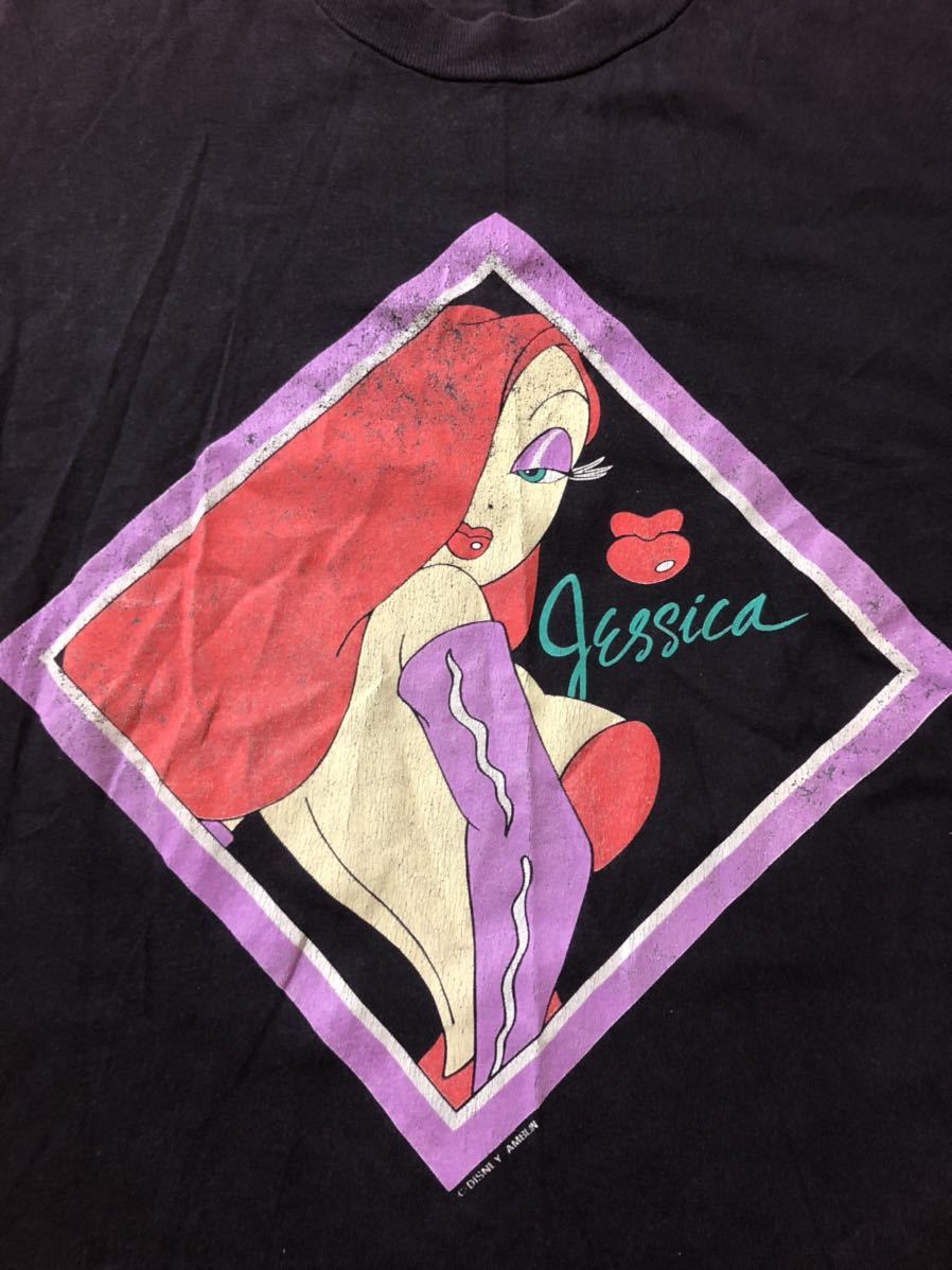 ビンテージDISNEYディズニーTシャツ/USA製/80s90s/JessicaRabbit/ロジャーラビットジェシカラビット/ミッキーマウス/キャラクター/ウサギ_画像2