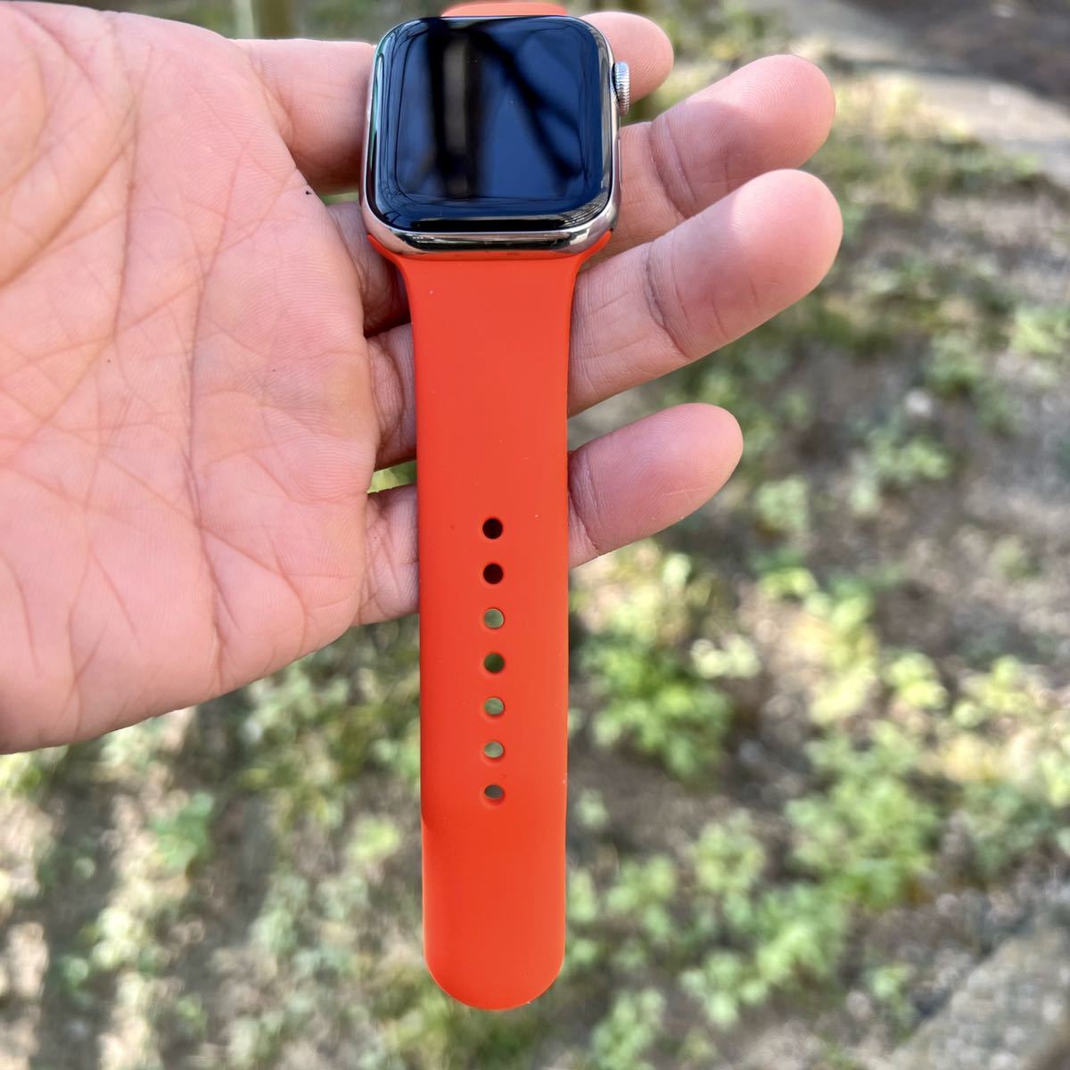 Apple Watch6 バンド　アップルウォッチ7 ベルト41ミリ　キャロットオレンジ iwatch se 時計ラバーバンド_画像5