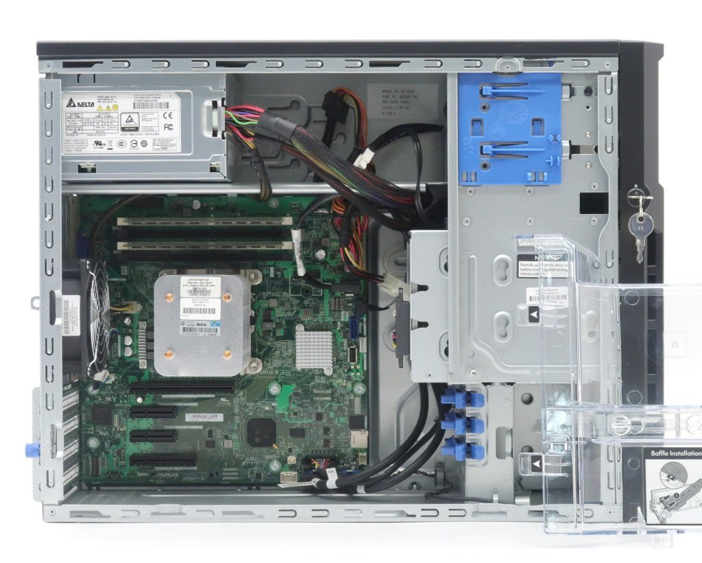 hp ProLiant ML30 Gen9 (3.5インチ) Pentium G4500 3.5GHz 8GB 500GBx2台(SATA3.5インチ/RAID10構成) DVD-ROM SmartArray B140i_画像3