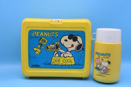90s Thermos Snoopy JOE COOL metal ланч box / Vintage Thermos Peanuts / шутки -ru/169377115