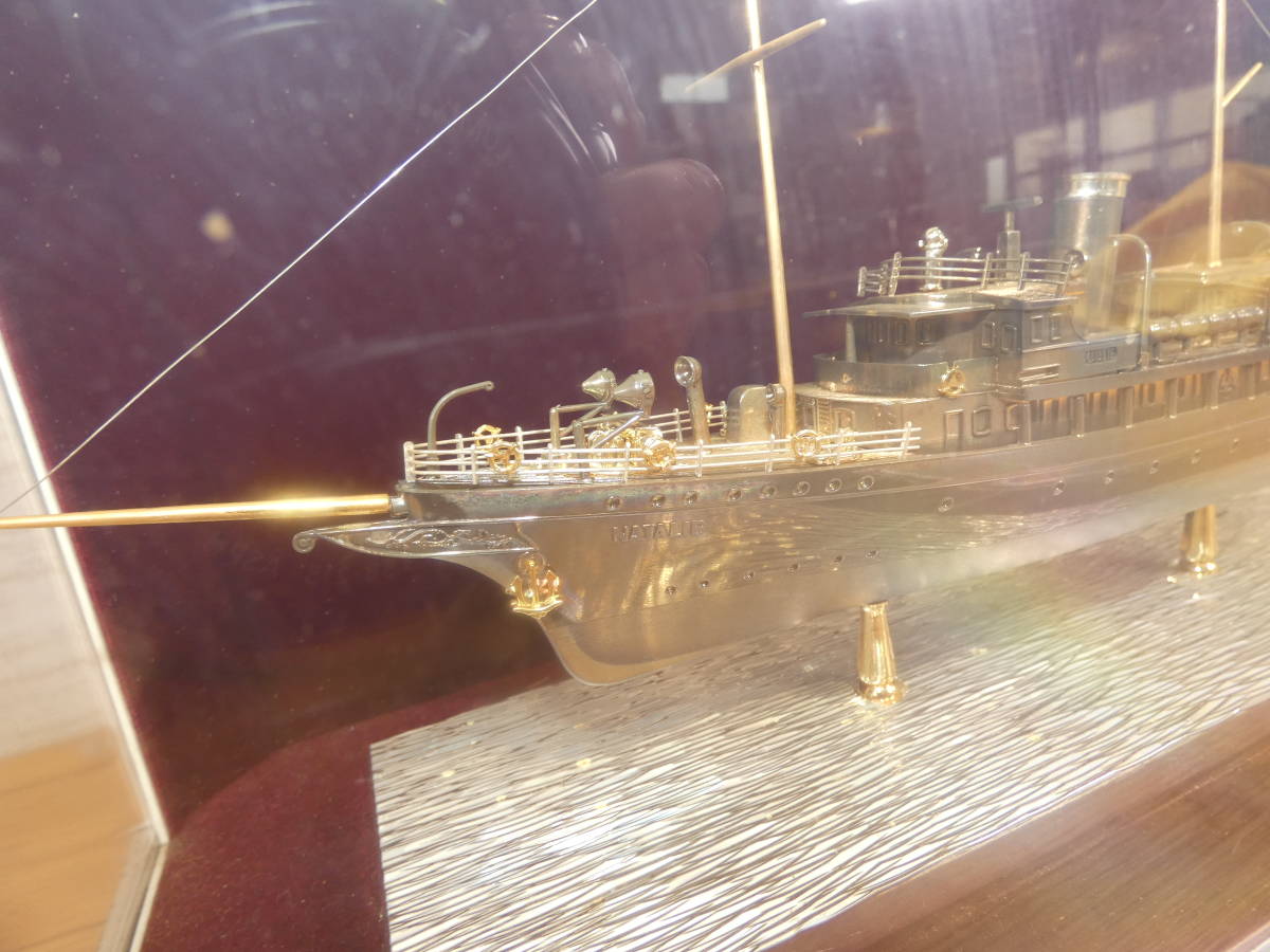 NATALIE ナタリー号 船 帆船 模型 金属製 置物 昭和レトロ 当時物 船舶 