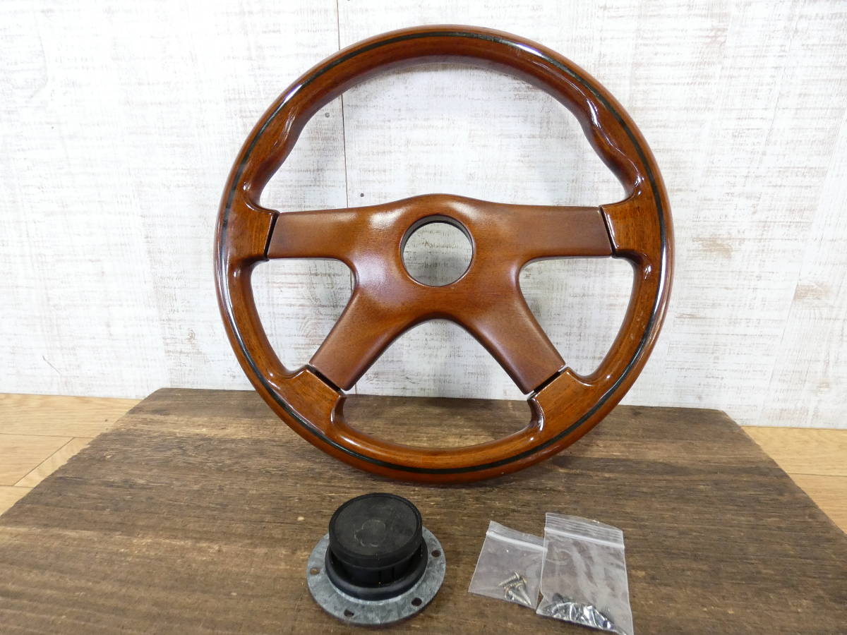 100円スタート!品【NARDI】GARA4 WOOD STEARING 36.5φ☆ナルディ