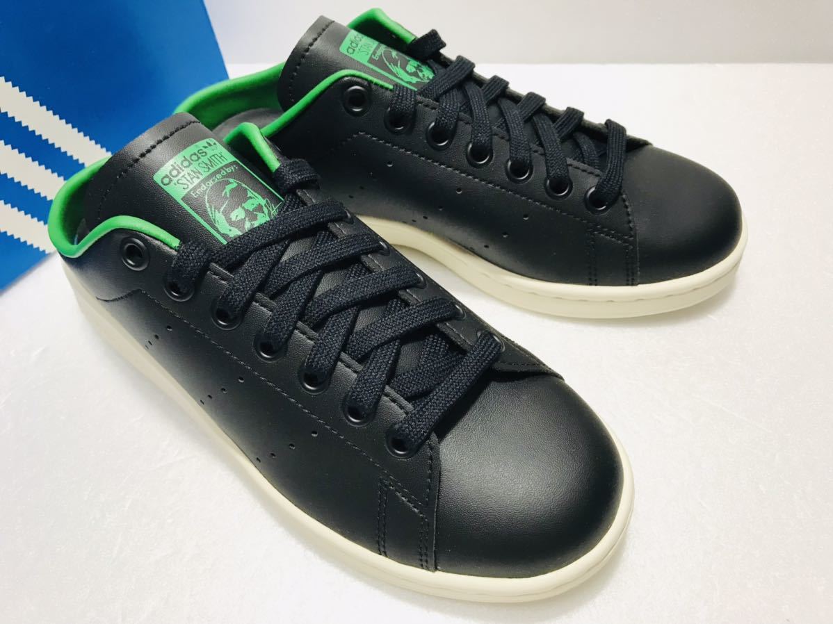 未使用!! 2021製 adidas アディダス FX5858 STAN SMITH MULE スタンスミス ミュール 黒緑 23.5cm US 5.5 箱付き スリッポン サンダル_画像1