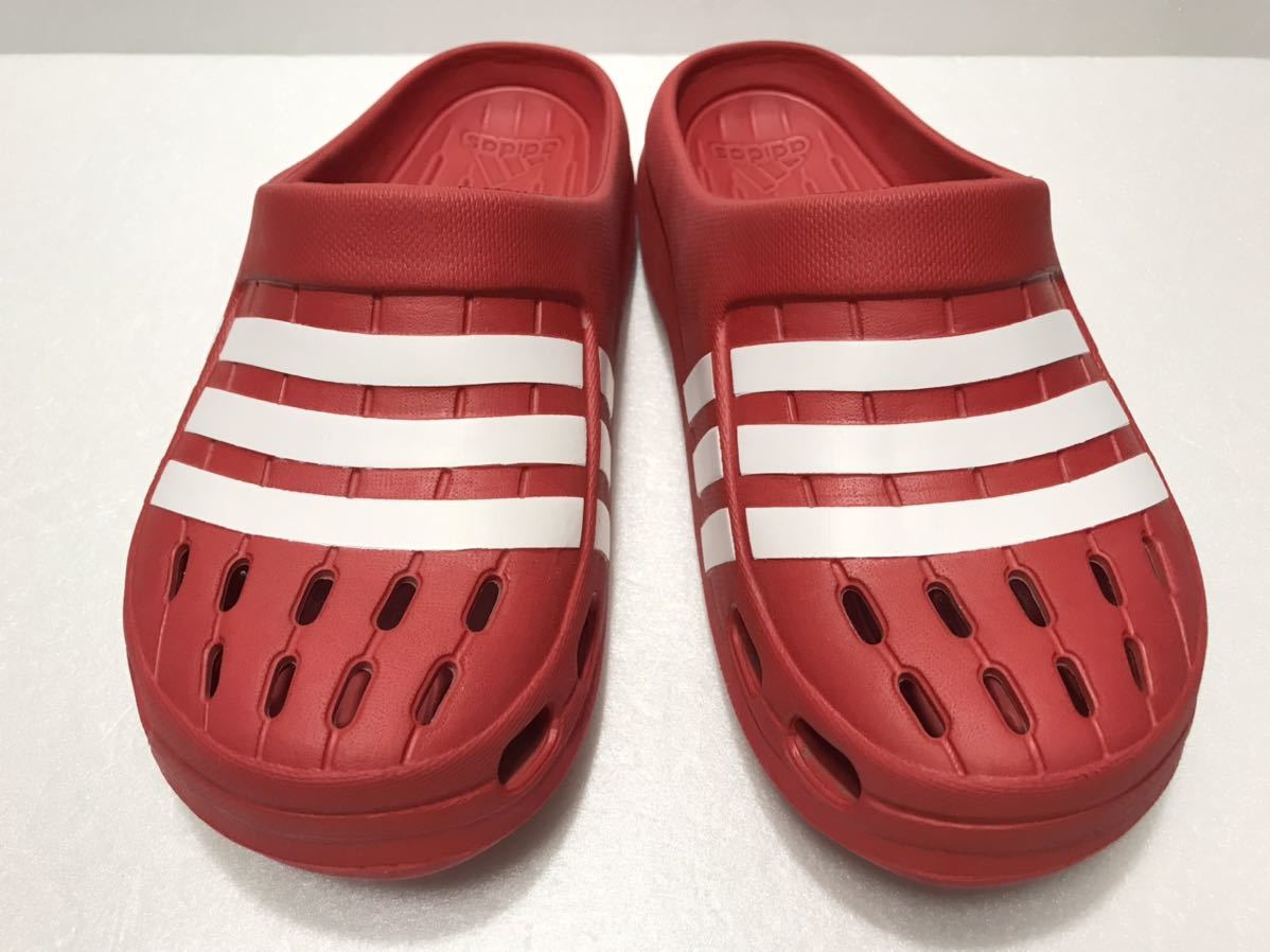 名作!! adidas アディダス Duramo Clog RED デュラモ クロッグ 赤白 23.5cm us 5.0 サンダル スリッポン_画像3