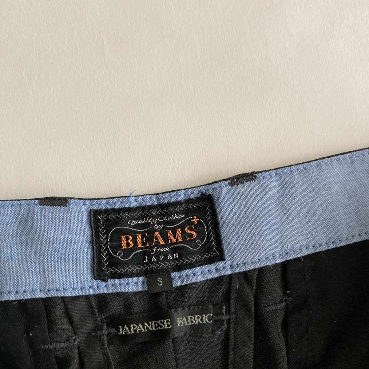 BEAMS PLUS 日本製生地 ビームスプラス ウール混 ショート パンツ ショーツ ベーシック チャコールグレー ドライタッチ size S_画像5