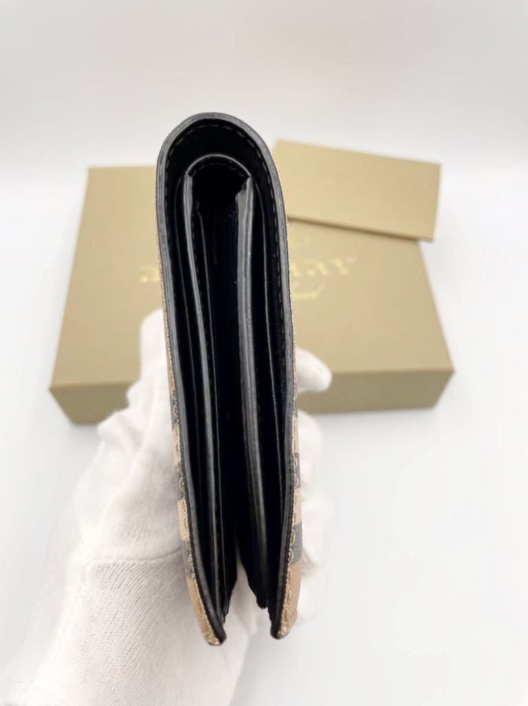 バーバリー　ロンドン　二つ折り財布　ブラック×チェック　PVC 小銭入れ付き　美品　レディース　メンズ　カードケース　コインケース _画像5