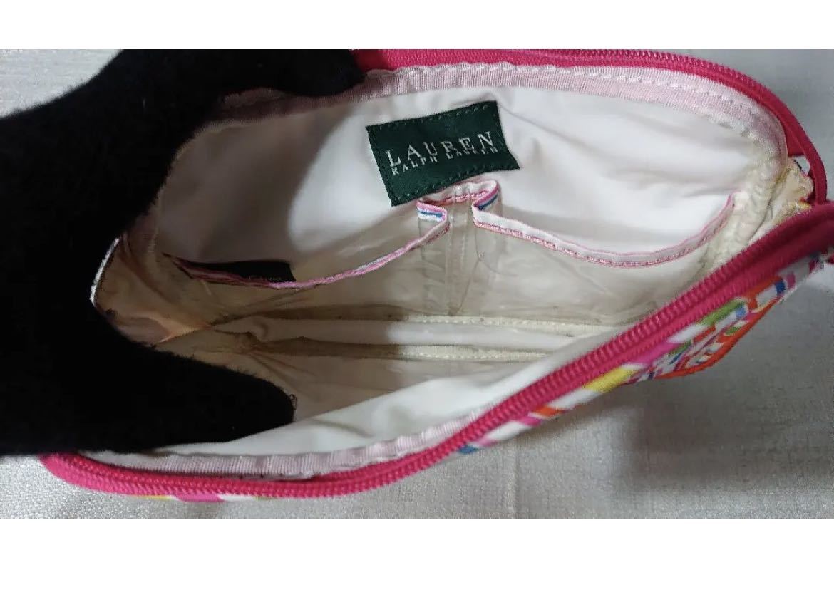  unused beautiful goods RALPH LAUREN Ralph Lauren pouch bag - bag lady's travel 