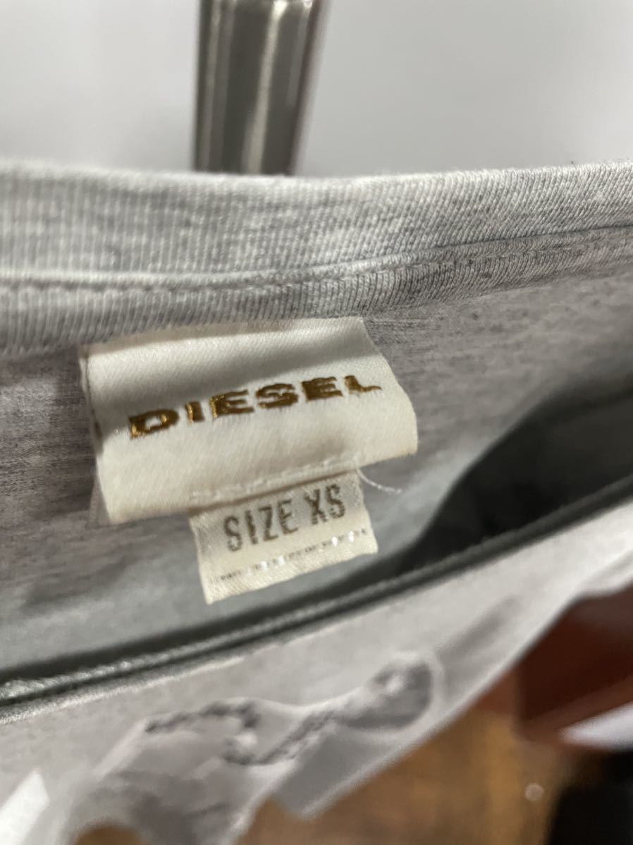 ディーゼルdiesel半袖トップスTシャツカットソーSサイズ白レディースグレー