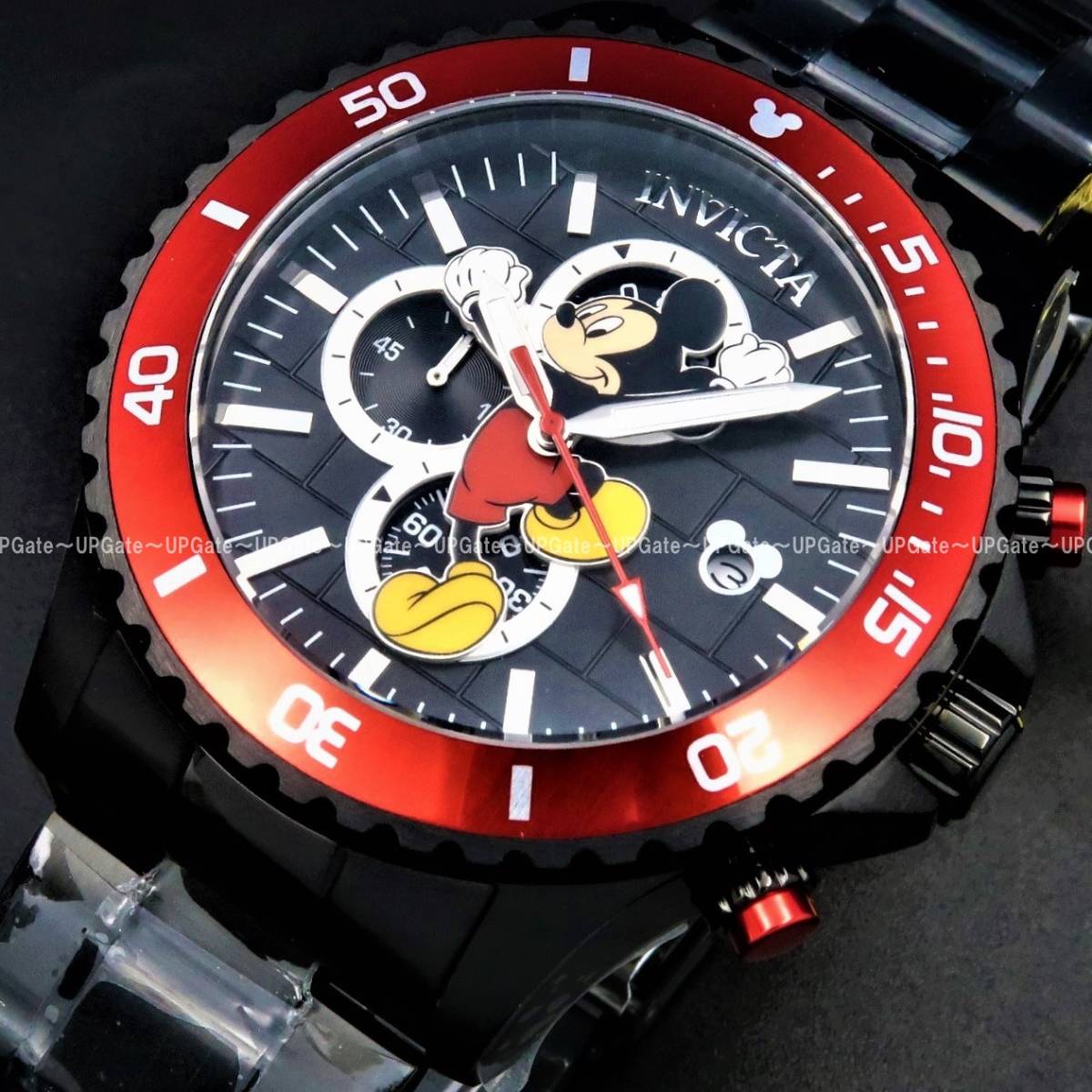 再入荷】 オシャレな黒赤☆ミッキーマウス INVICTA インビクタ