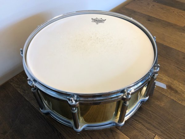 貴重モデル 日本製 Pearl Brass Shell Snare 14x6.5インチ フリー