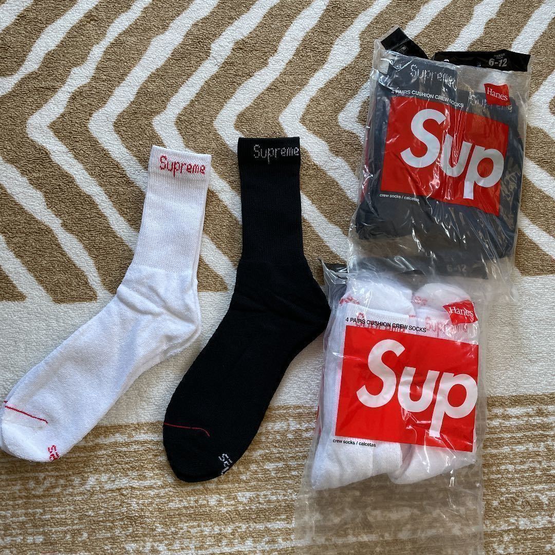 Supreme シュプリーム×Hanes ソックス 新品未使用 白セット