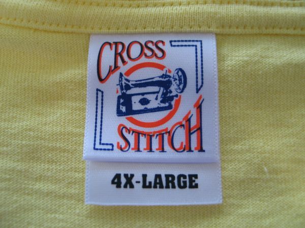 CROSS&STITCH OE1116 6.2oz オープンエンド マックスウェイトTシャツ 4XLサイズ 1枚23レモンイエロー無地 クロネコゆうパケット350円発送可_4XLサイズ