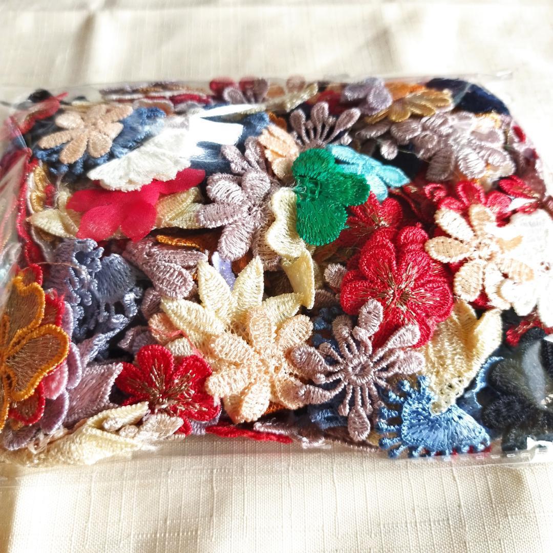 刺繍 手芸 花 フラワー ワッペン 飾り 縫製 半製品 材料 素材 刺繍ワッペン ハンドクラフト ハンドメイド 卸 ソーイング 手作り 大量 