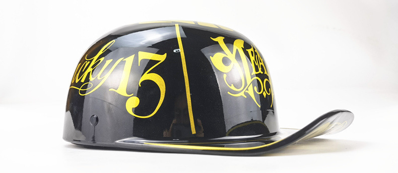 人気 ハーフヘルメット 半キャップヘルメット レトロ 野球帽 オープンフェイスヘルメット ヴィンテージスタイル 軽量 男女兼用 C-XXL_画像4