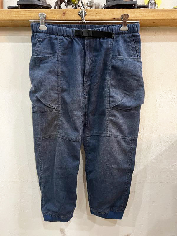 R26★MANASTASH/マナスタッシュ クロップドクライミングパンツ TACOMA PANTS ネイビー系 メンズ パンツ Mサイズ アウトドア USED ★_画像1