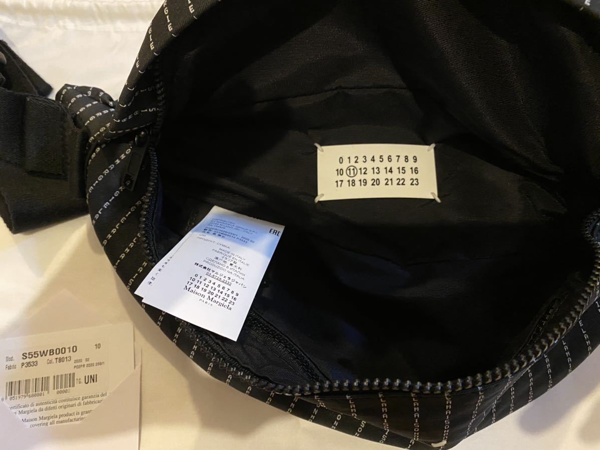 Maison margiela メゾンマルジェラ ピンストライプ バムバッグ クロス