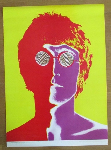 ◇BEATLES/ビートルズ◇JOHN LENNON〜ジョン・レノン//大判サイケ