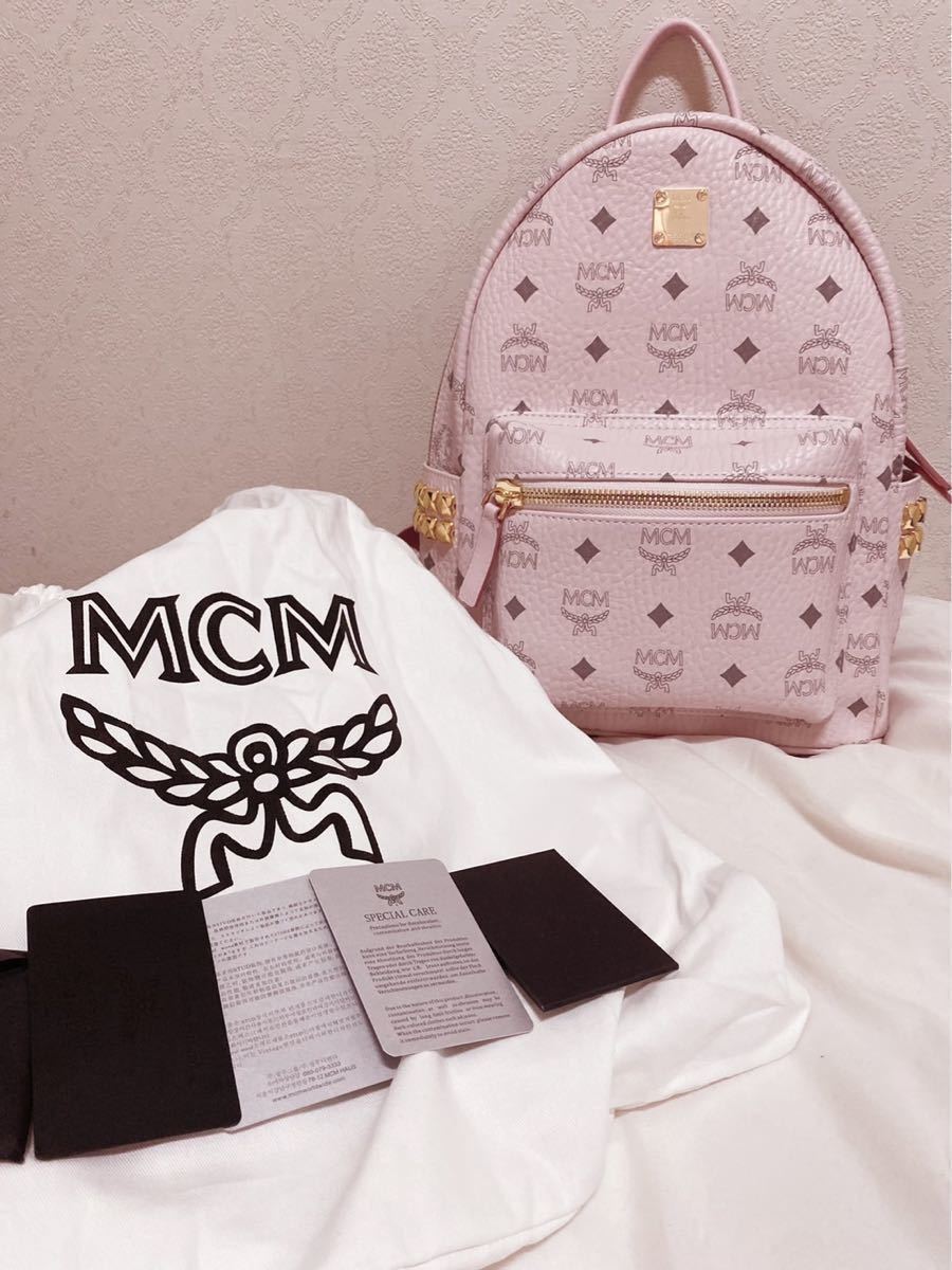 MCM リュック パウダーピンク Sサイズ-