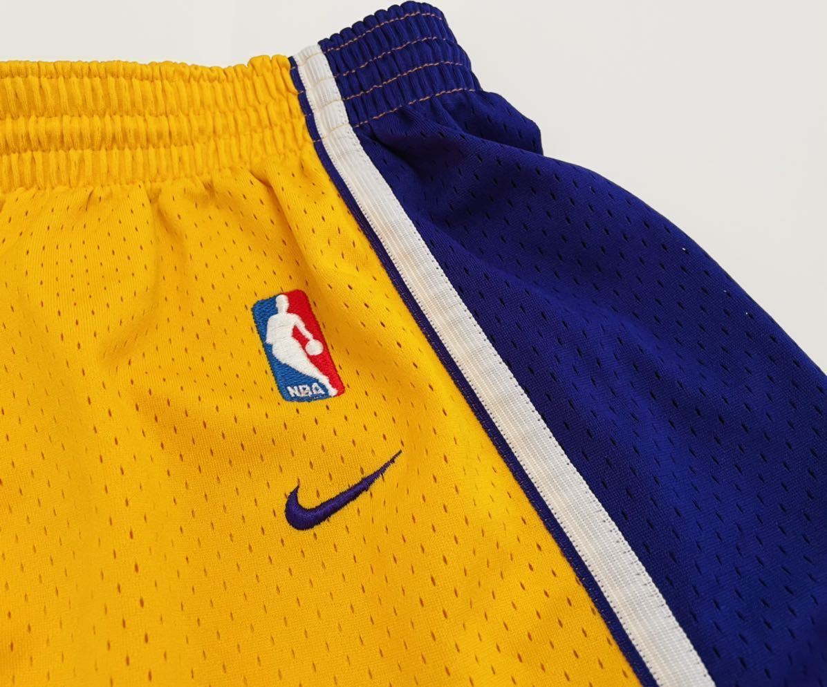  beautiful goods!! rare!! 90s NIKE Los Angeles lakers Nike Los Angeles Ray The Cars ba Span shorts yellow purple yellow × purple size XL NBA